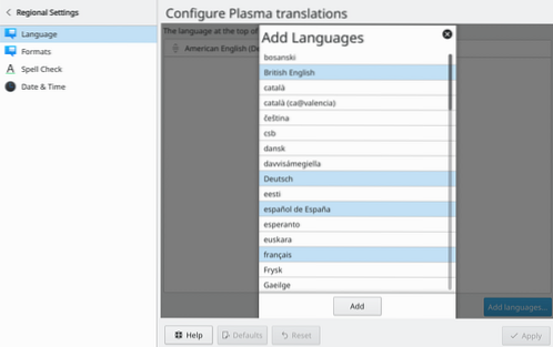 Cómo configurar los ajustes de idioma en KDE