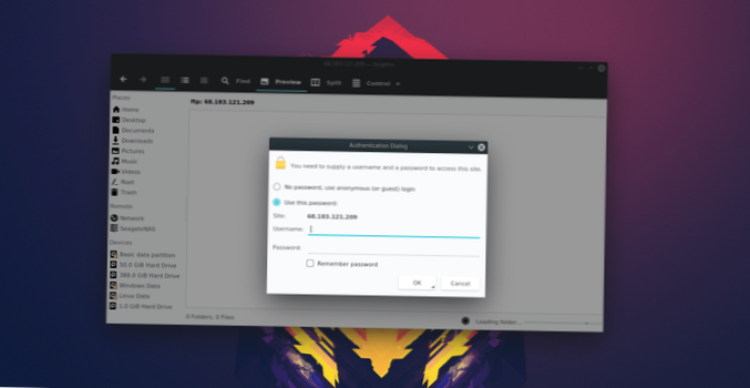 So stellen Sie mit dem KDE-Dateimanager eine Verbindung zu Servern unter Linux her