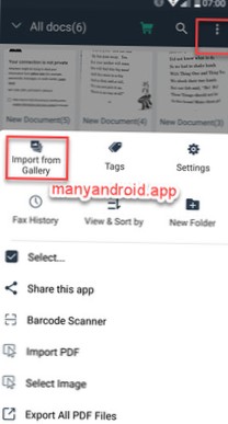 how to convert image to document in android