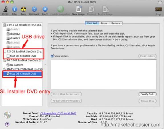 How to Create a Mac Snow Leopard USB Installer Disk
