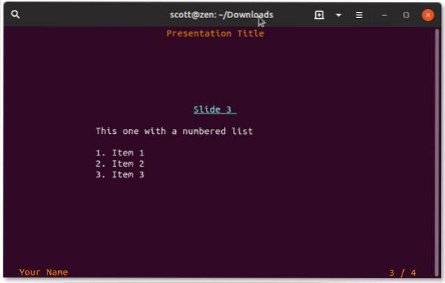 How to Create and Run a Presentation from the Linux Command Line