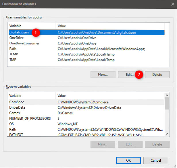Comment créer, modifier, effacer et supprimer facilement des variables d'environnement dans Windows 10 ?