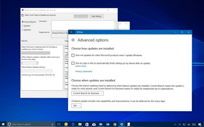 Jak odložit aktualizaci Windows 10 Fall Creators Update?