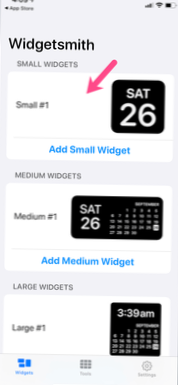 wie man Widgets auf Widget Smith löscht