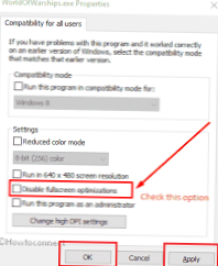 Como desativar a otimização de tela cheia para jogos no Windows 10