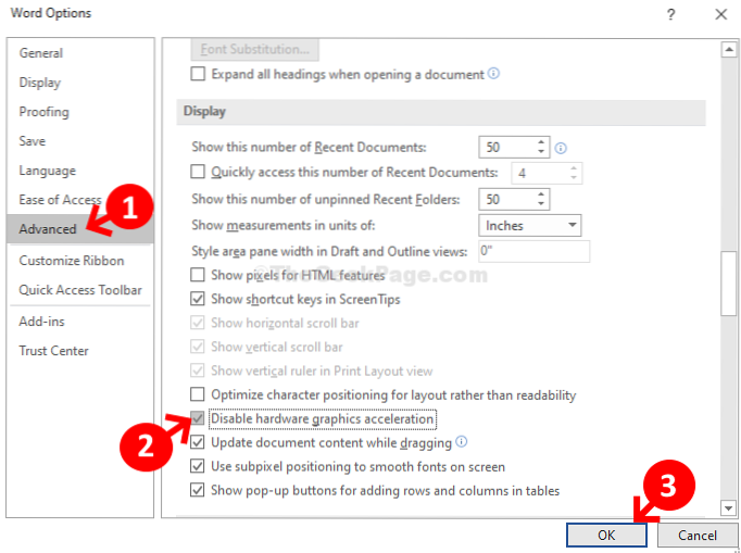 How To Disable Hardware Graphic Acceleration for MS Office Version 2019 / 2016 / 2013
