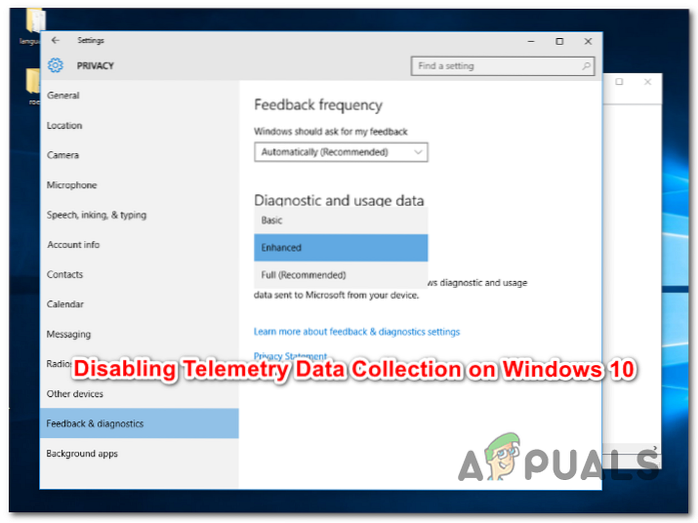 Come disabilitare la telemetria e la raccolta dati in Windows 10
