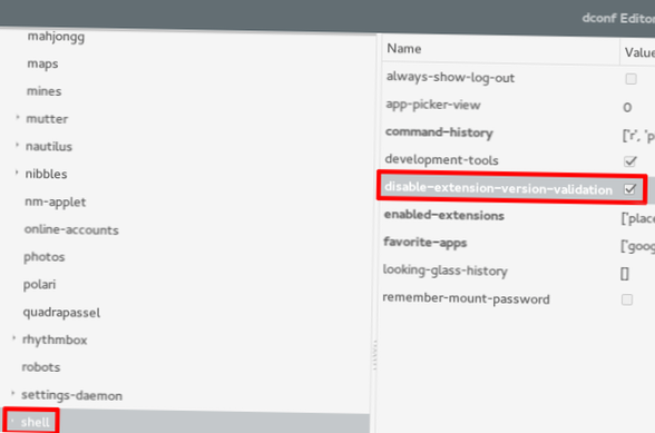Slik deaktiverer du versjonskontroll for Gnome-utvidelser