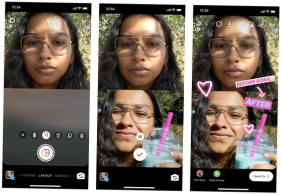 hvordan man laver layout på instagram-historien