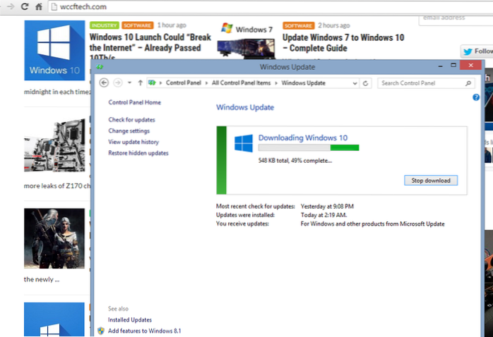 Cum se descarcă și se instalează Windows 10