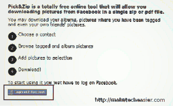 Hoe Facebook-foto's te downloaden zonder een app te installeren
