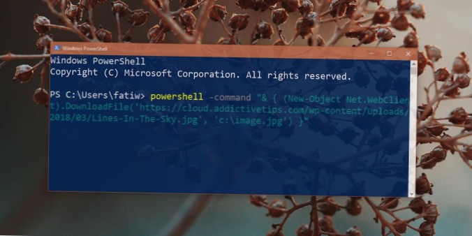 Jak stahovat soubory z prostředí PowerShell ve Windows 10