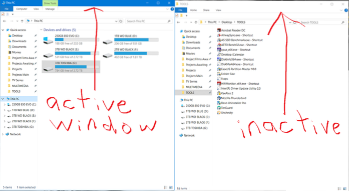 Jak povolit a přizpůsobit barvu okraje okna a barvu záhlaví v systému Windows 10
