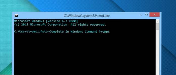 How to Enable Auto Complete Feature in Windows Command Prompt