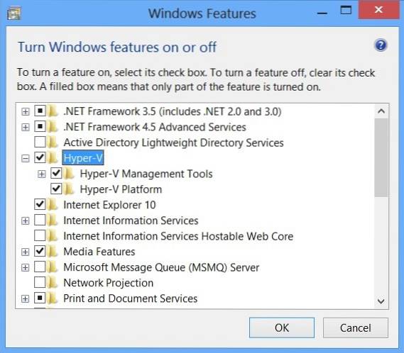 Cum se activează Client Hyper-V în Windows 8 pentru a rula mașini virtuale