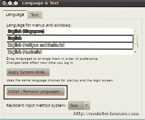 So aktivieren Sie die Eingabe von Fremdsprachen in Ubuntu