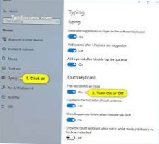 Så här aktiverar du tangentbordstypljud på Windows 10
