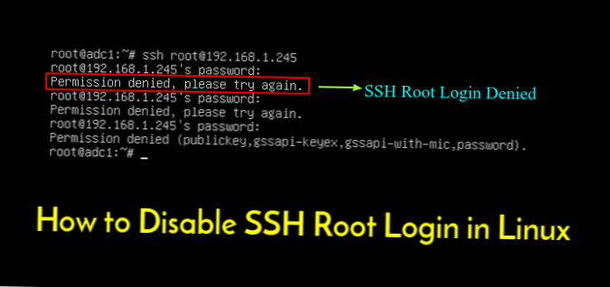 Jak povolit root SSH přihlášení v Linuxu