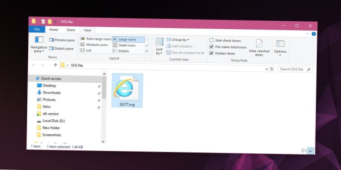 So aktivieren Sie die SVG-Miniaturansicht im Datei-Explorer unter Windows 10