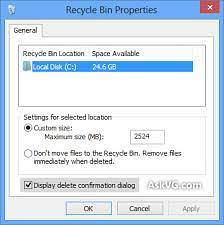 How to Enable the Delete Confirmation Dialog Box In Windows 8