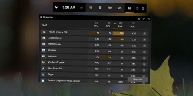 Comment activer le gestionnaire de tâches de la barre de jeu sur Windows 10