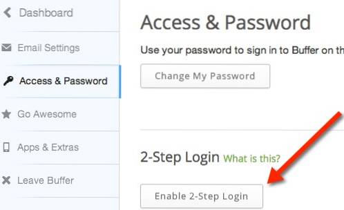 How to Enable Two-Factor Authentication in Buffer