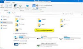 How to enable/disable fonts on Windows 10