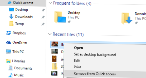 Jak wykluczyć pliki i foldery z ostatnich plików w systemie Windows 10