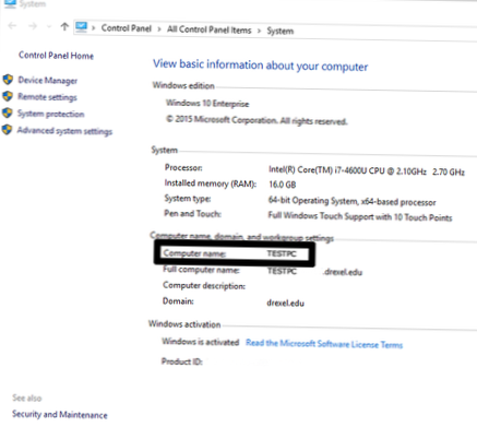 Jak znaleźć nazwę komputera w systemie Windows 10