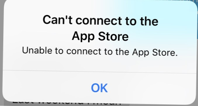 hvordan du fikser, kan ikke koble til app store