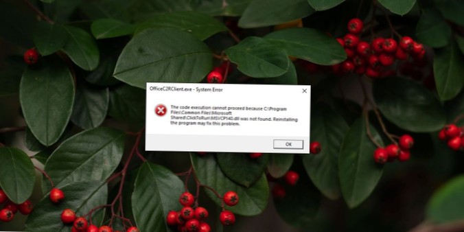 How to fix “code execution cannot proceed MSVCP140.dll was not found” on Windows 10