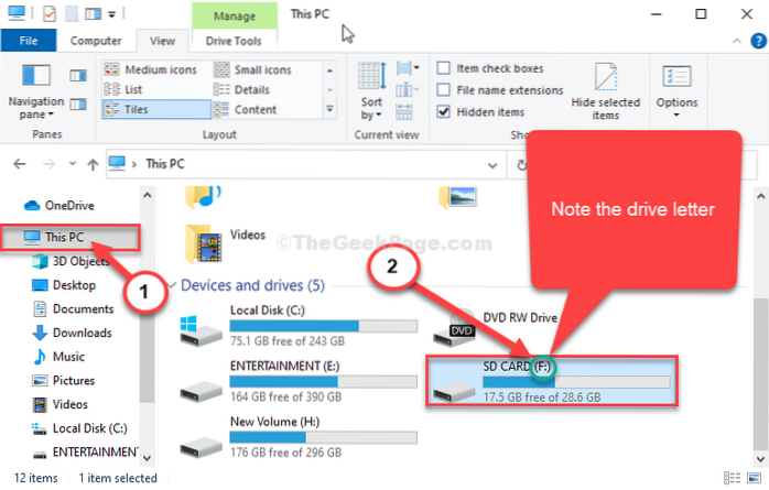 Cum se remediază cardul SD deteriorat sau corupt în Windows 10