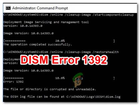 Come risolvere l'errore DISM 1392 in Windows 10