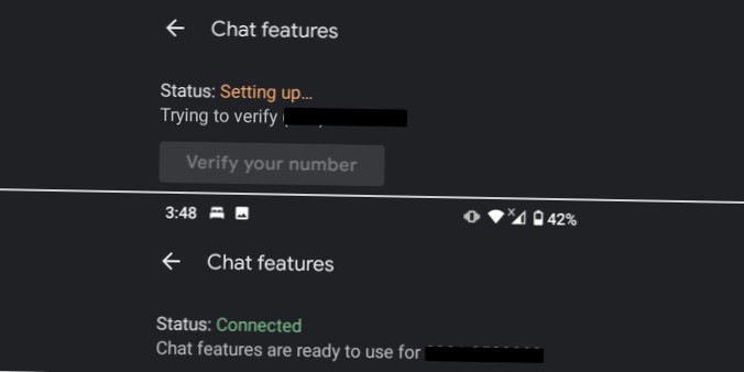 Sådan løses status for Google Chat-funktioner fast ved opsætning