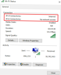 How to fix IPv6 No Internet Access on Windows 10