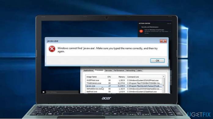 Cómo arreglar Javaw.error de exe en Windows 10