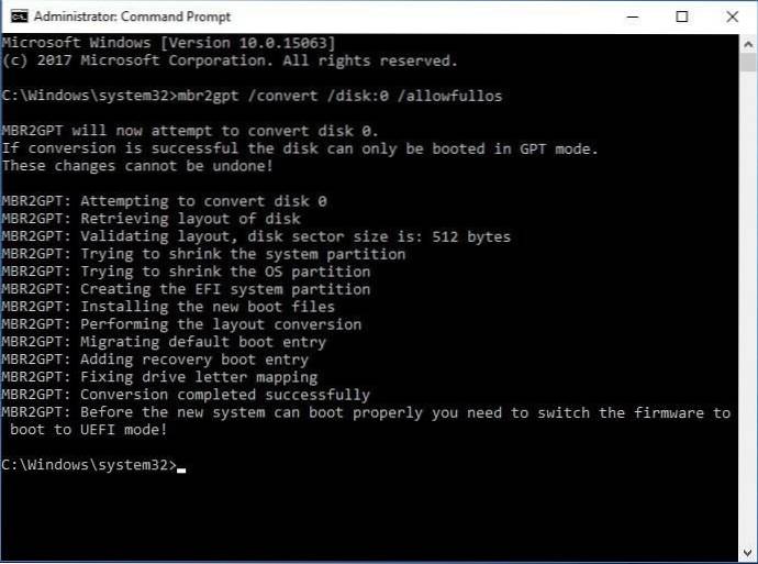 Comment réparer l'erreur MBR2GPT dans Windows 10