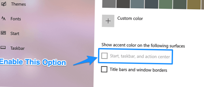 So beheben Sie die Anzeigefarbe in der Taskleiste, die unter Windows 10 ausgegraut ist