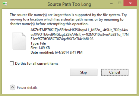 How To Fix “Source File Names Are Larger Than Is Supported By The File System” Error In Windows 10