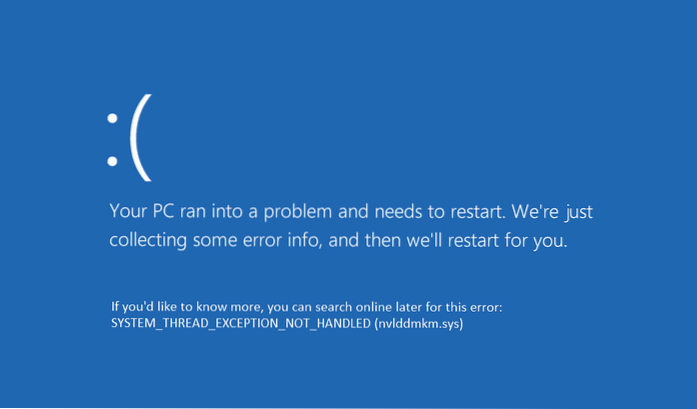 How to Fix “System Thread Exception Not Handled” BSoD on Windows 10