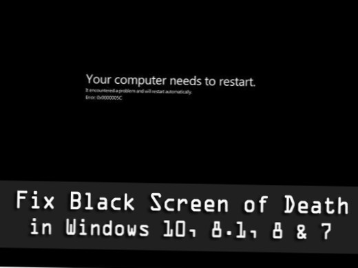 Jak opravit černou obrazovku smrti v systému Windows 10 (pracovní řešení)