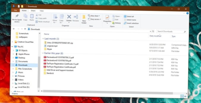 Så här fixar du mapplayouten för nedladdningar på Windows 10 1903