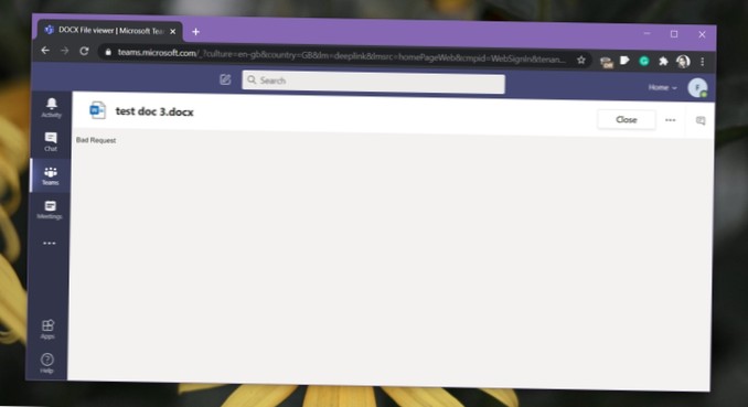 Come RISOLVERE l'errore di richiesta errata di Microsoft Teams