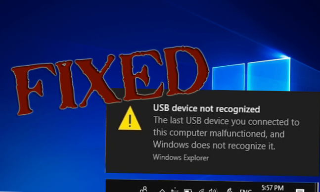 Jak opravit USB, které nebylo detekováno v systému Windows 10