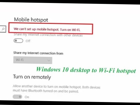 Slik løser du 'Vi kan ikke sette opp mobil hotspot' på Windows 10