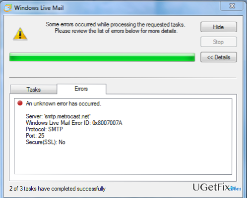 How To Fix Windows Live Mail Error 0x8007007A on Windows 10