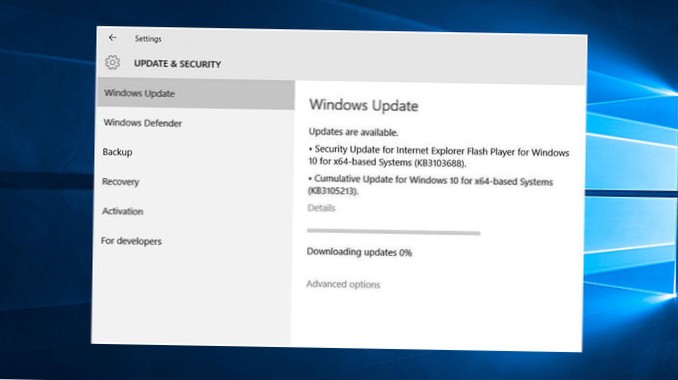 Windows-updates repareren die vastzitten op 0%