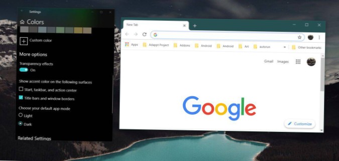 Como forçar o modo de luz do Chrome com o tema escuro do Windows 10