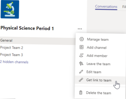 How to generate a Microsoft Teams code