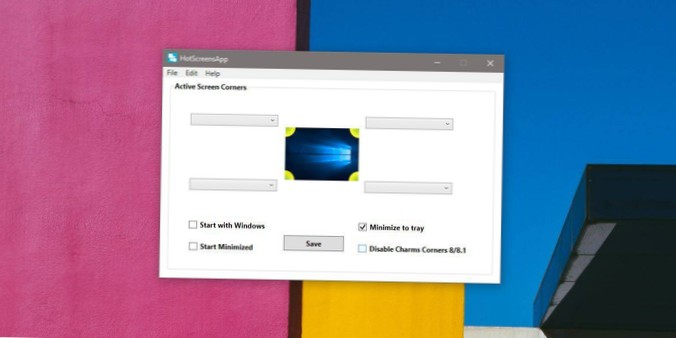 Hvordan få MacOS stil hot hjørner på Windows 10